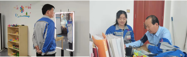 大家體驗(yàn)了智能血壓計(jì)、魔鏡等儀器設(shè)備